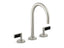 One™ Sink Faucet, Gooseneck Spout, Nero Marquina Handles