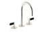 One™ Sink Faucet, Gooseneck Spout, Nero Marquina Handles