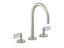 One™ Sink Faucet, Gooseneck Spout, White Carrara Handles