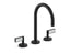 One™ Sink Faucet, Gooseneck Spout, White Carrara Handles