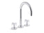 One™ Deck-Mount Bath Faucet, Gooseneck Spout, Cross Handles