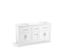 Quo™ 60" Bathroom Vanity Cabinet With Sinks And Quartz Top