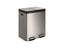 82-Liter Stainless Steel Dual-Bin Step Trash Can