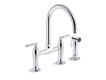 Edalyn™ By Studio Mcgee Two-Hole Bridge Kitchen Sink Faucet With Side Sprayer