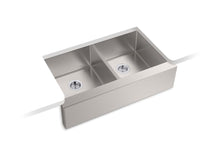 Strive® 35-1/2" Undermount Double-Bowl Farmhouse Kitchen Sink With Accessories