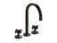 One™ Deck-Mount Bath Faucet, Gooseneck Spout, Cross Handles