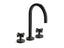 One™ Deck-Mount Bath Faucet, Gooseneck Spout, Cross Handles