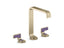 Guise™ Widespread Sink Faucet, Tall Spout, Deep Violet Diamond Lever Handles