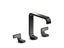 Guise™ Widespread Sink Faucet, Standard Spout, Steel Grey Wave Lever Handles