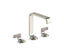 Guise™ Widespread Sink Faucet, Standard Spout, Light Dusty Wave Lever Handles