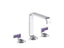 Guise™ Widespread Sink Faucet, Standard Spout, Deep Violet Diamond Lever Handles