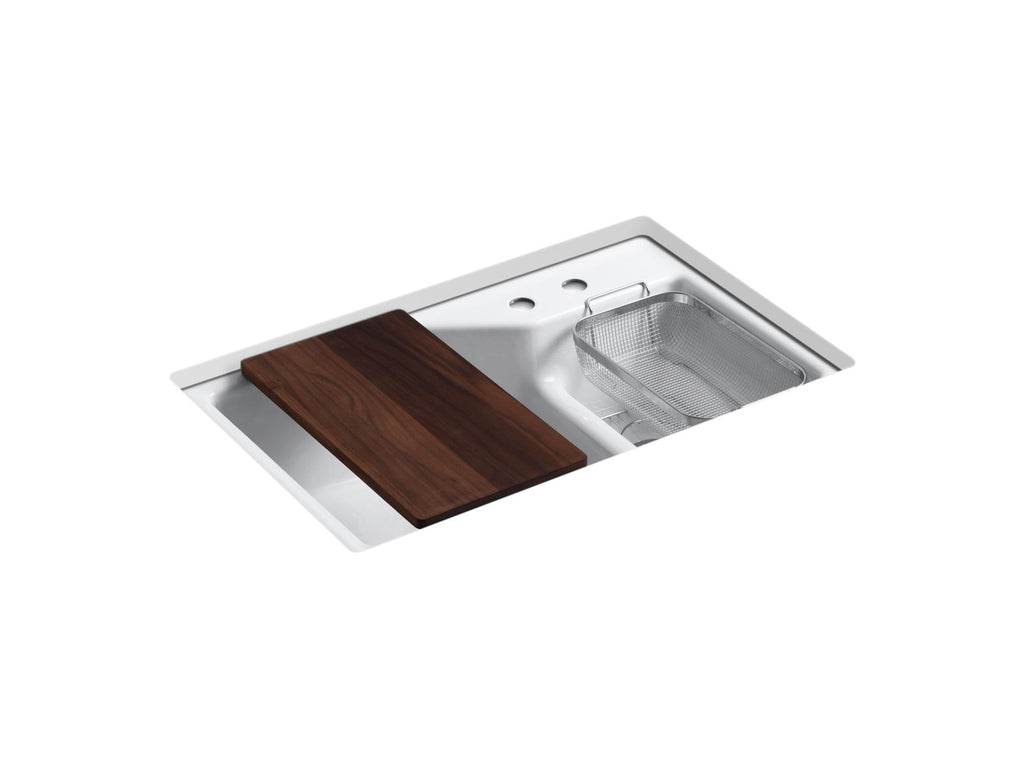 Indio® Smart Divide® 33" Undermount Double-Bowl Kitchen Sink
