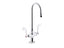 Triton® Bowe® 1.0 Gpm Monoblock Gooseneck Bathroom Sink Faucet With Laminar Flow And Wristblade Handles, Drain Not Included