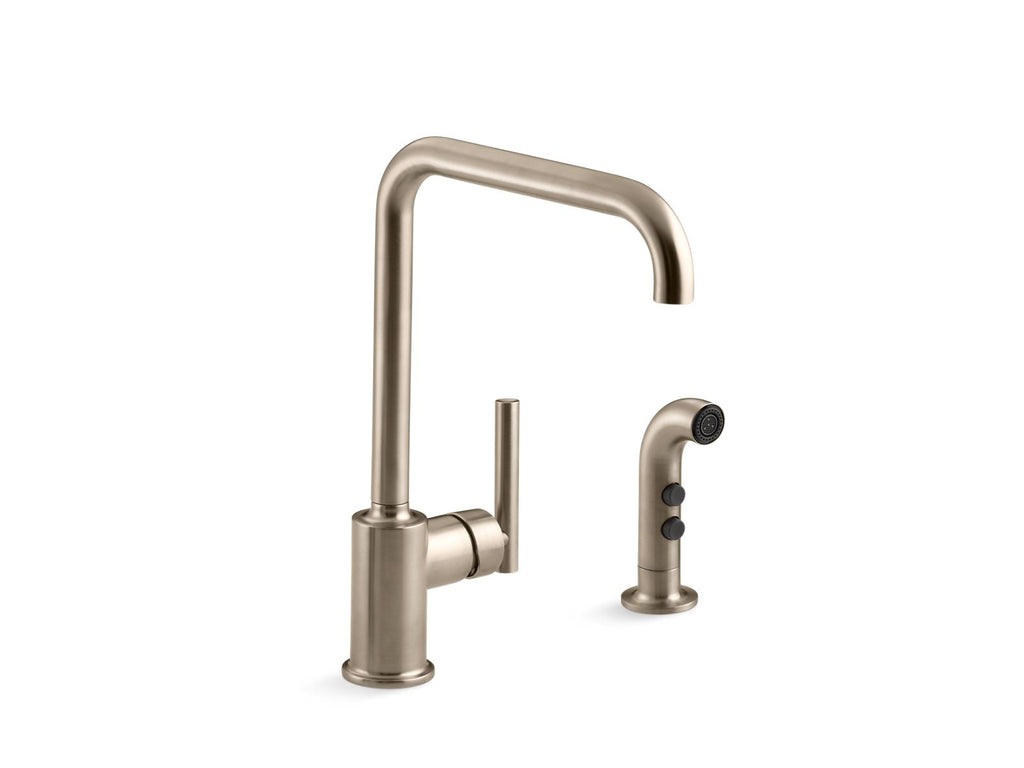 Purist® Single-Handle Kitchen Sink Faucet With Side Sprayer