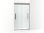 Pleat® Frameless Sliding Shower Door, 79-1/16" H X 44-5/8 - 47-5/8" W, With 5/16" Thick Frosted Glass