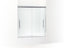 Pleat® 63-9/16" H Sliding Bath Door With 5/16"-Thick Glass