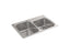 All-In-One 33" Top-/Undermount Double-Bowl Kitchen Sink