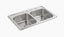 Middleton® 33" Top-Mount Double-Bowl Kitchen Sink