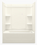 Ensemble™ Medley® 60" X 30" Vikrell® Bath/Shower With Aging In Place Backerboards, Right Above-Floor Drain