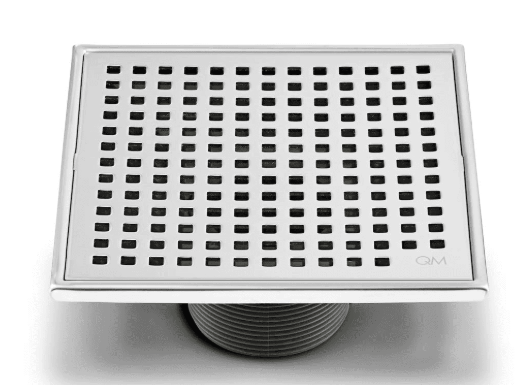 Lagos Series. Mira Line. 5 3/4 In Square Drain. Polished finish