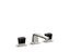 Per Se® Decorative Sink Faucet, Low Spout, Black Crystal Knob Handles