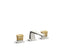 Per Se® Decorative Sink Faucet, Low Spout, Gold Flake Crystal Knob Handles