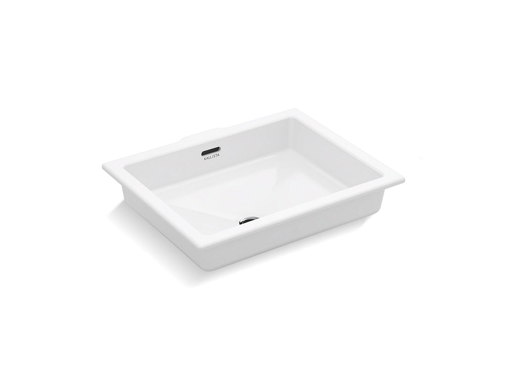 Perfect Under-Mount Sink, Centric Rectangle W/ Overflow, Glazed