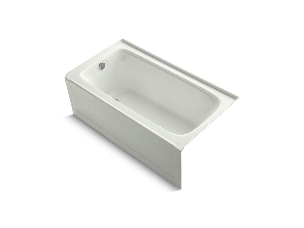 Bancroft® 60" x 32" alcove bath with Bask(R) heated surface, integral apron and left-hand drain