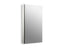 Catalan® 20-1/8" W X 36-1/8" H Aluminum Single-Door Medicine Cabinet With 107 Degree Hinge