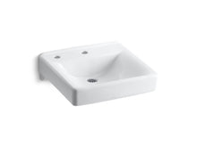 Soho® 20" X 18" Wall-Mount/Concealed Arm Carrier Bathroom Sink With Single Faucet Hole And Left-Hand Soap Dispenser Hole