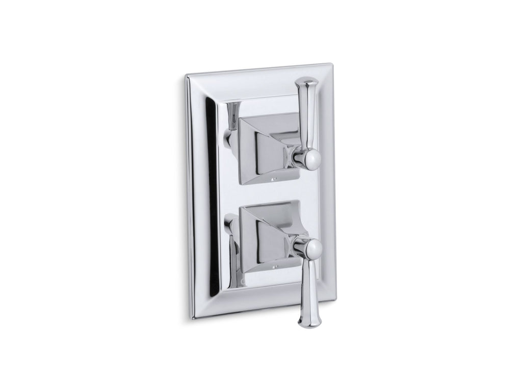 Memoirs® Stately Valve trim with lever handles for stacked valve, requires valve