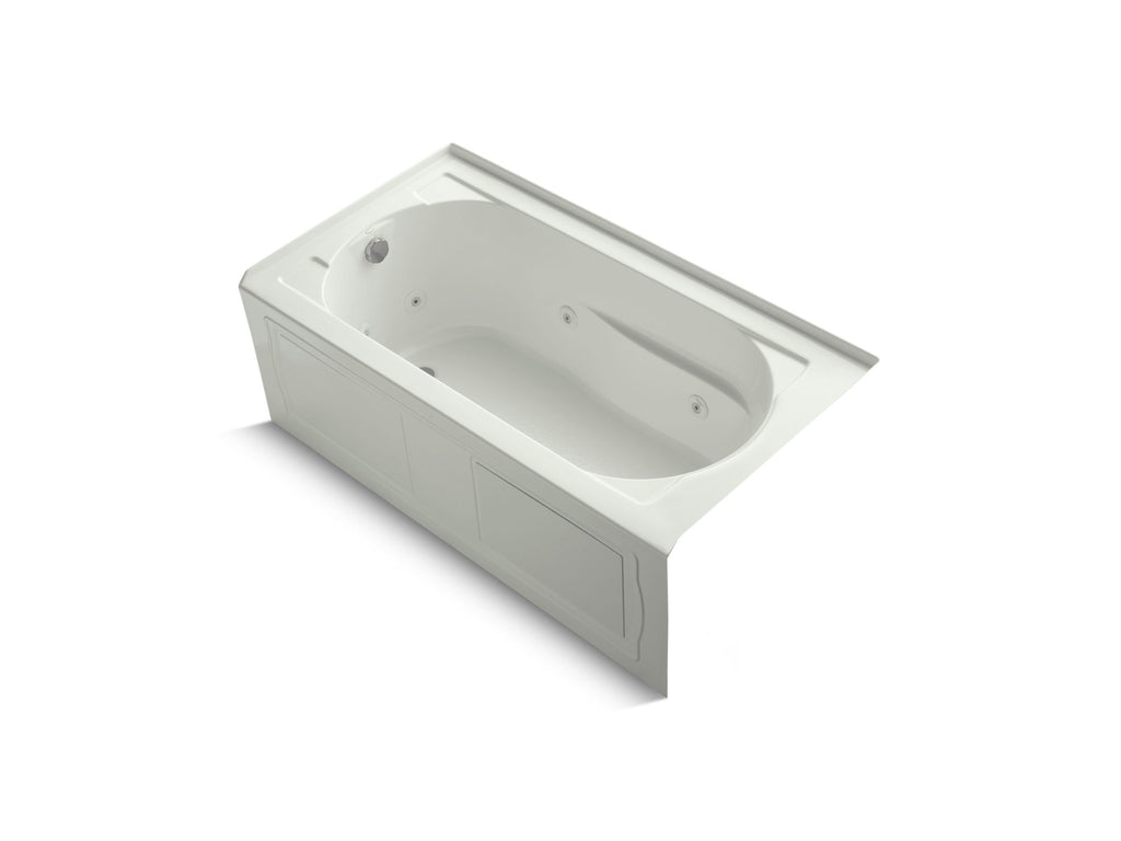 Devonshire® 60" x 32" alcove whirlpool with integral apron, integral flange, left-hand drain and Bask(R) heated surface