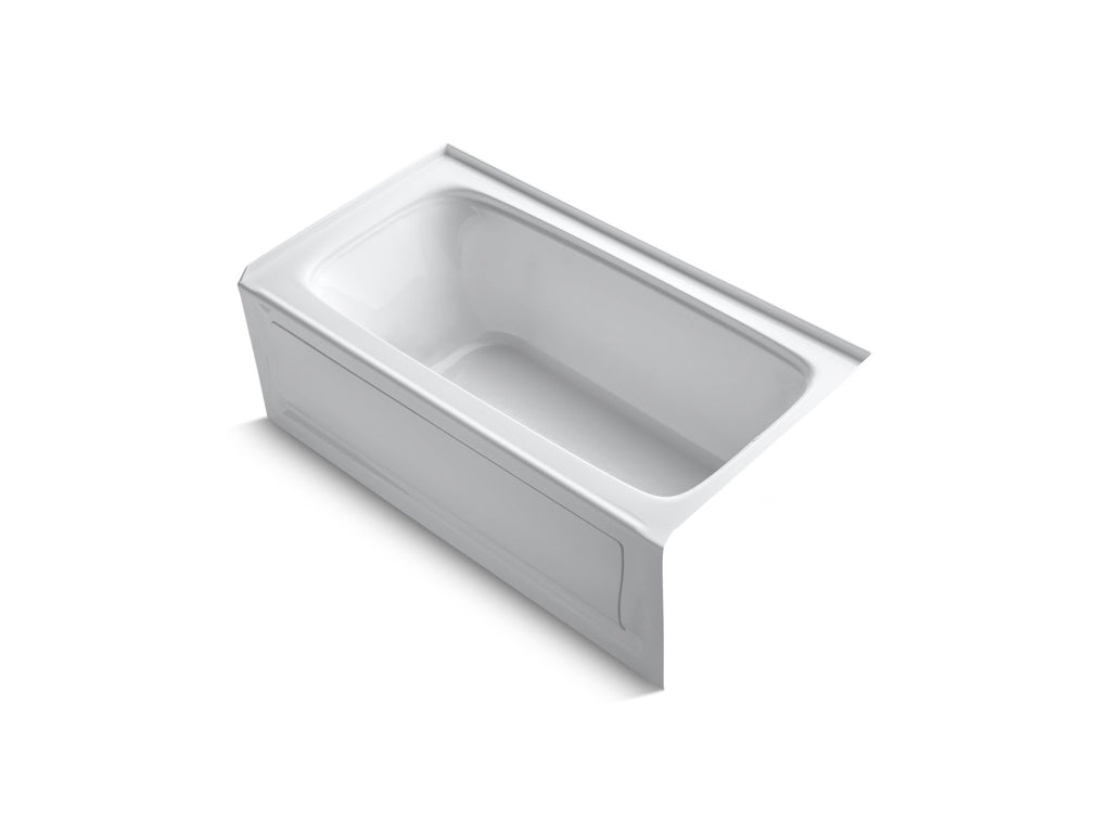 Bancroft® 60" x 32" alcove bath with Bask(R) heated surface, integral apron and right-hand drain