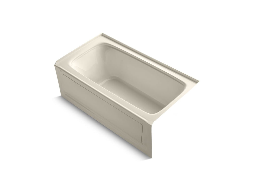 Bancroft® 60" x 32" alcove bath with Bask(R) heated surface, integral apron and right-hand drain