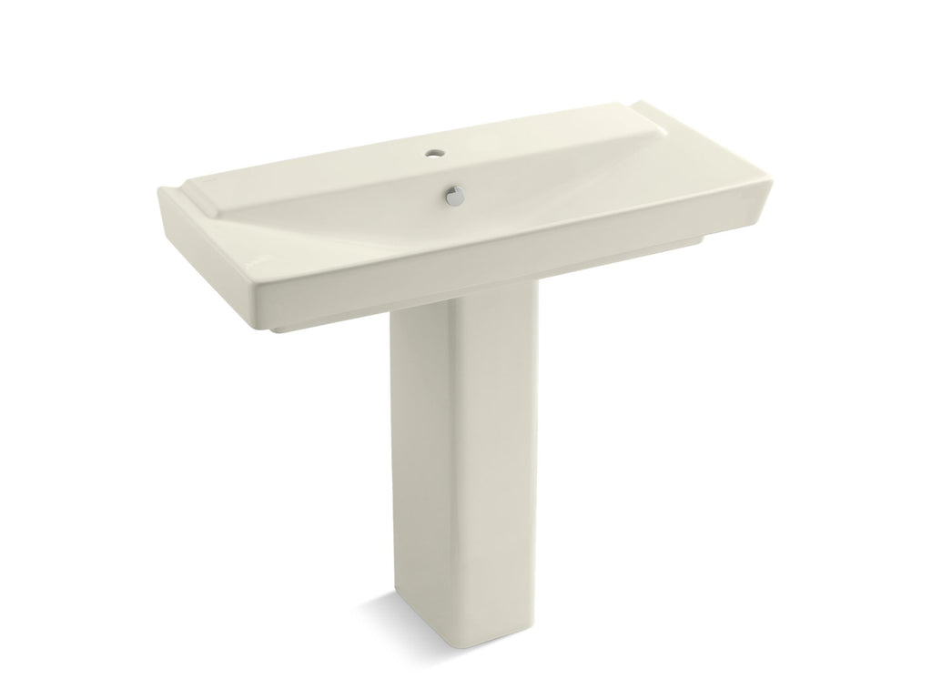 Rêve® 39" pedestal bathroom sink with single faucet hole