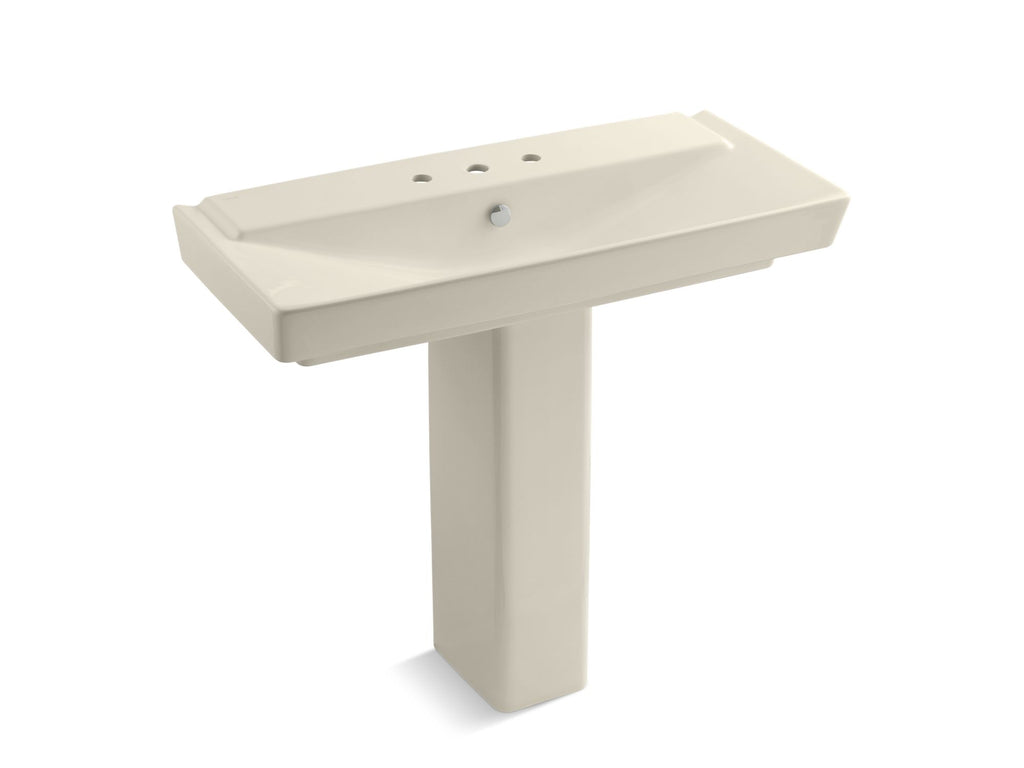 Rêve® 39" pedestal bathroom sink with 8" widespread faucet holes