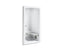 Freewill® 45" x 37-1/4" x 84" one-piece barrier-free transfer commercial shower stall with brushed stainless steel grab bars and right-hand seat