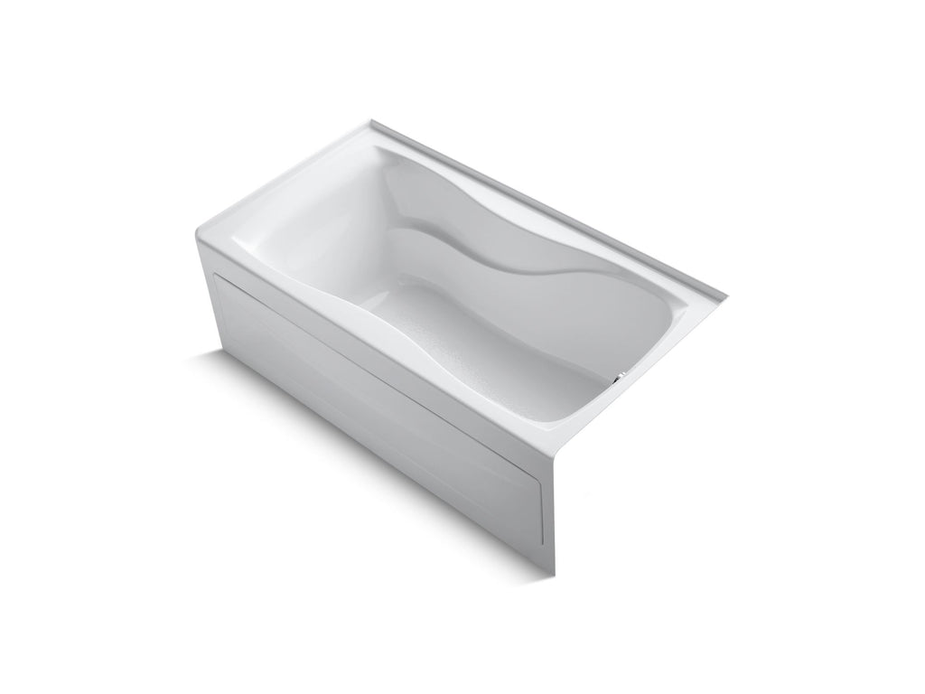 Hourglass® 32 60" x 32" alcove bath with integral apron, integral flange and right-hand drain