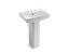 Rêve® 23" pedestal bathroom sink with 8" widespread faucet holes