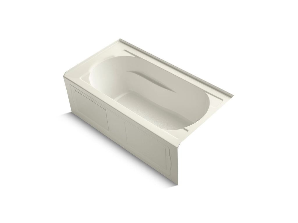 Devonshire® 60" x 32" alcove bath with Bask(R) heated surface, integral apron and right-hand drain