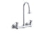 Triton® Double Cross Handle Utility Sink Faucet With Rosespray Gooseneck Spout