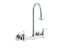 Triton® double lever handle utility sink faucet with rosespray gooseneck spout