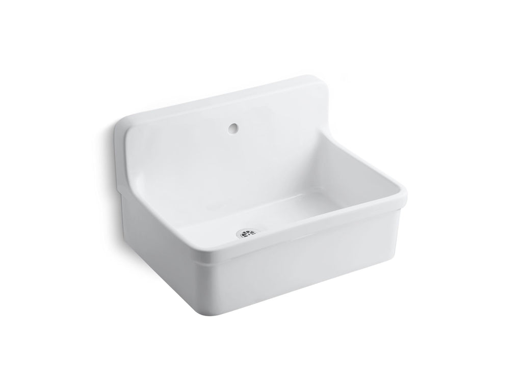 Gilford™ 30" X 22" Bracket-Mount Scrub-Up/Plaster Sink With Single Faucet Hole