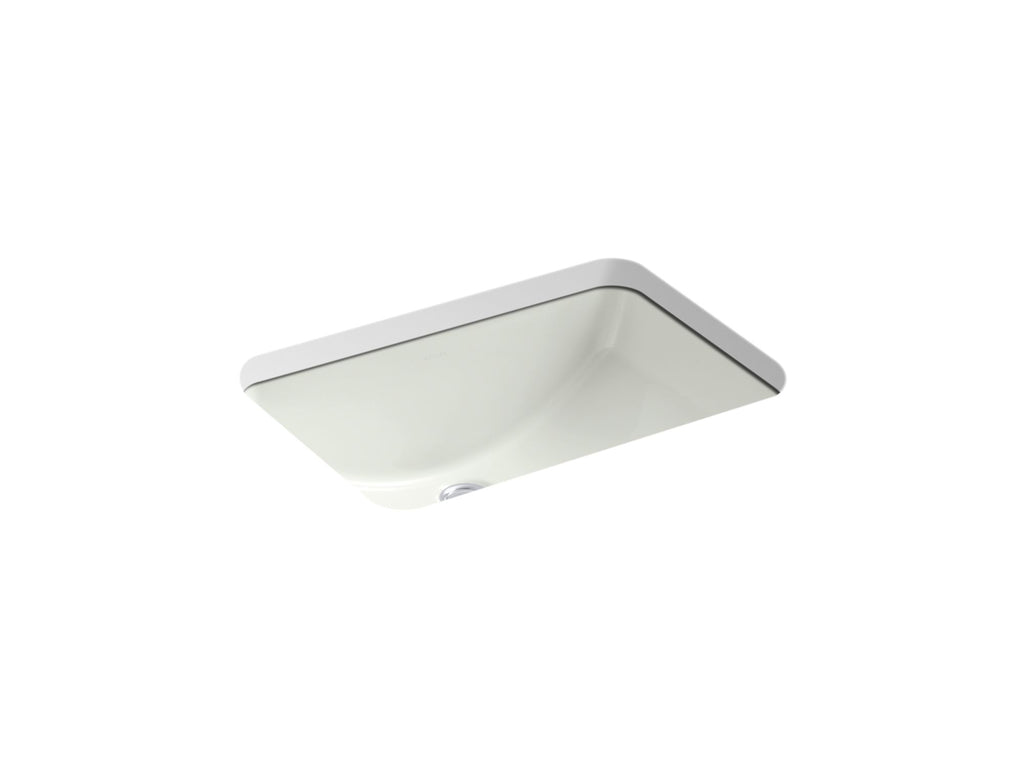 Ladena® 21" Rectangular Undermount Bathroom Sink With Glazed Underside, No Overflow