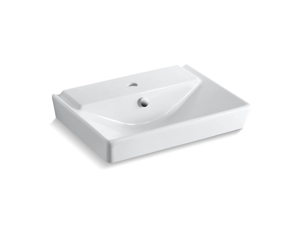 Rêve® 23" pedestal bathroom sink basin with single faucet hole