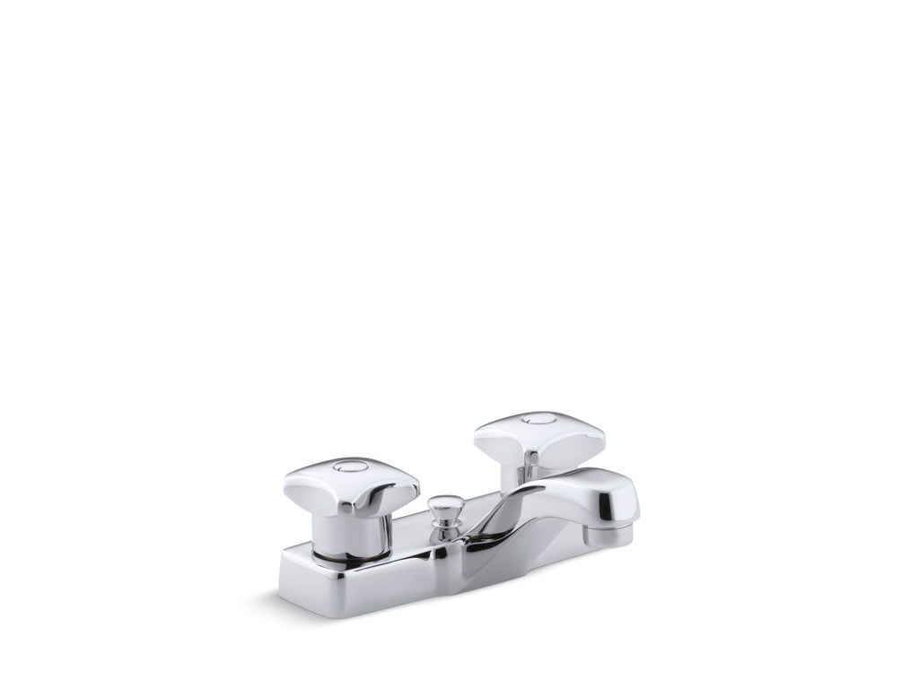 Triton® 0.5 gpm centerset commercial bathroom sink faucet with pop-up drain and standard handles