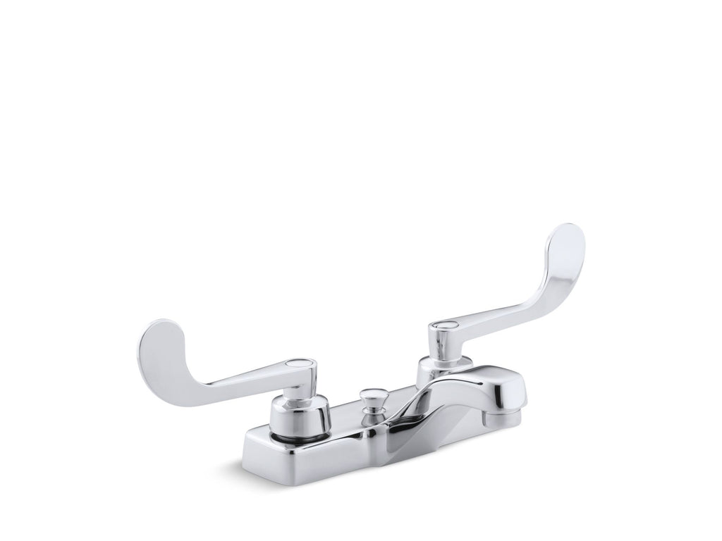 Triton® 0.5 gpm centerset commercial bathroom sink faucet with pop-up drain and wristblade lever handles