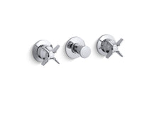 Triton® Wall-Mount Valve Trim With Push Button Diverter And Cross Handles, Requires Valve