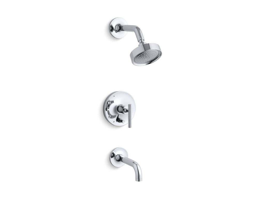Purist® Rite-Temp® Bath And Shower Trim Kit With Push-Button Diverter And Lever Handle, 2.5 Gpm