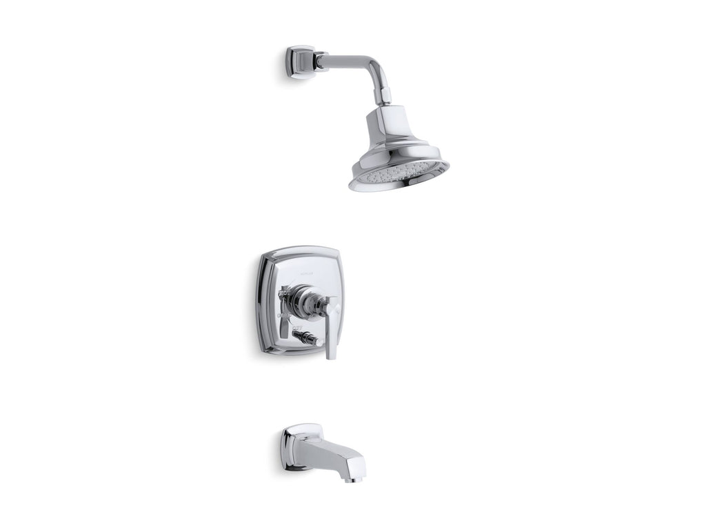 Margaux® Rite-Temp® Bath And Shower Trim Kit With Push-Button Diverter And Lever Handle, 2.5 Gpm
